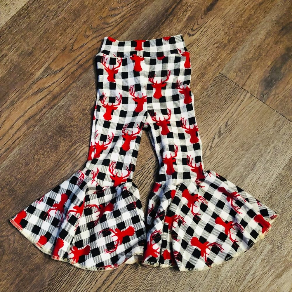 Buffalo plaid bell bottoms